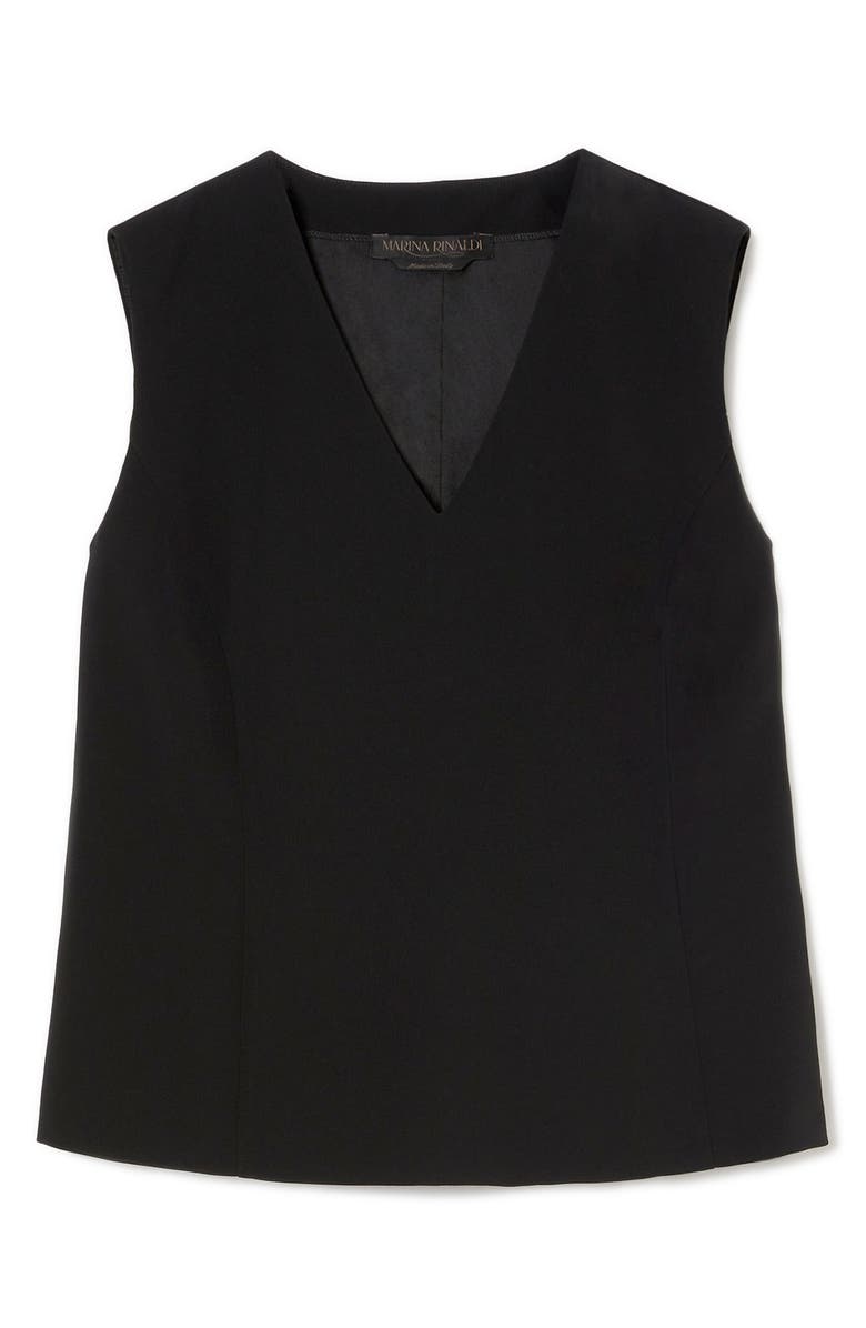 Marina Rinaldi Faenza V-Neck Sleeveless Top, Alternate, color, Black