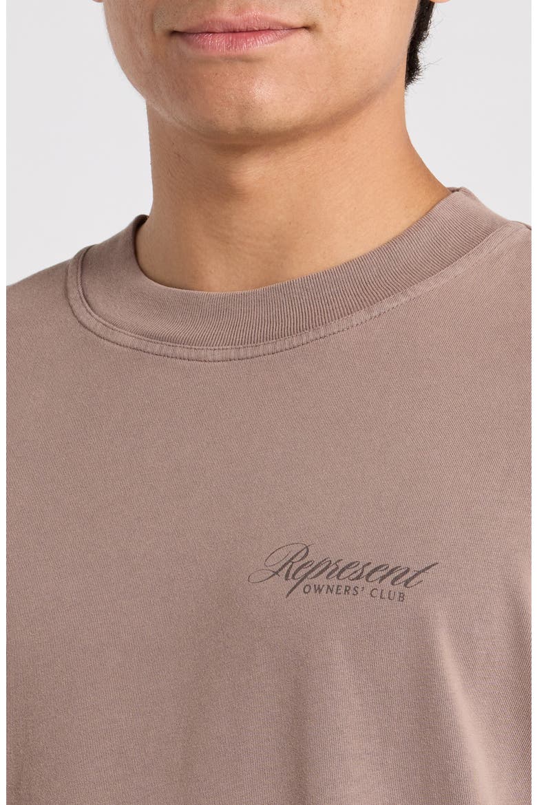 Owners' Club Script Graphic T-Shirt, Alternate, color, TRUFFLE