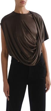 AGOLDE Milena Twisted Drape Tee