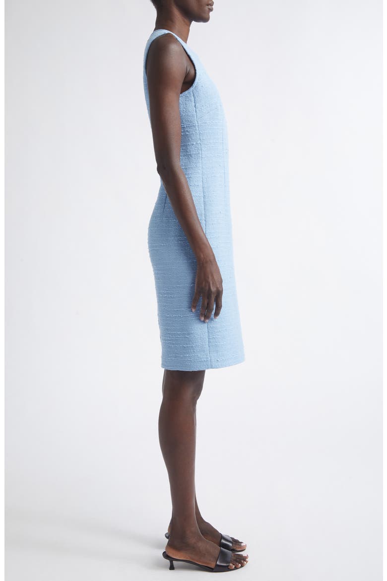 Harpson Slubbed Cotton Blend Tweed Sheath Dress, Alternate, color, BLUE OASIS