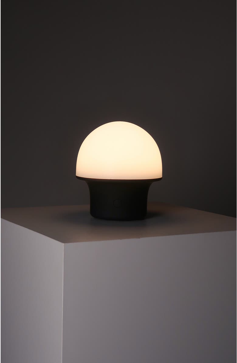 Brightech Portobello 6.6" Indoor/Outdoor USB-C Rechargeable Portable LED Table Lamp with 3-Way Dimmer, Alternate, color, Classic Black