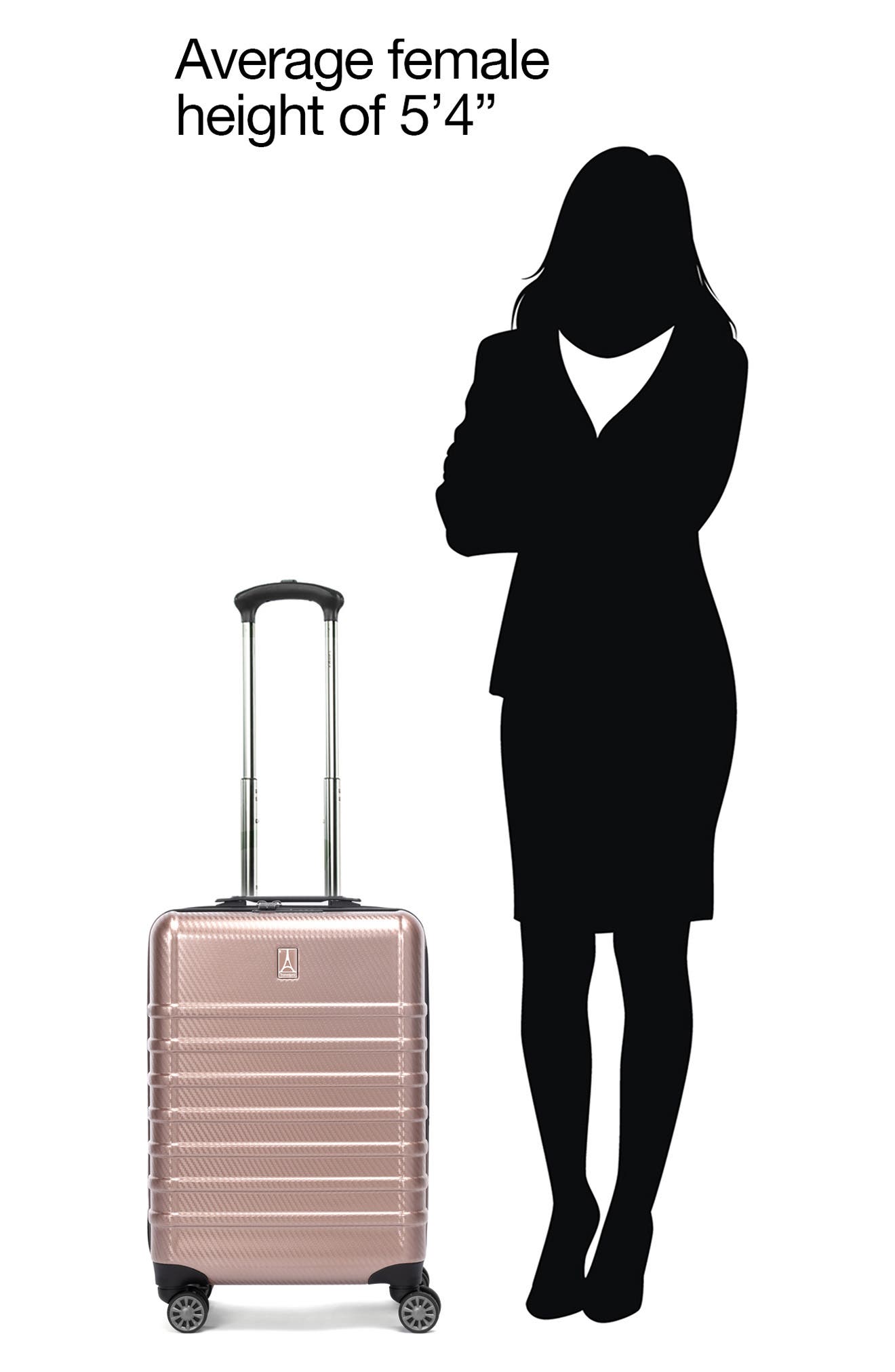 TRAVELPRO Rollmaster<sup>™</sup> Lite 20-Inch Expandable Carry-On Hardside Spinner Luggage, Alternate, color, Rose Carbon Fiber