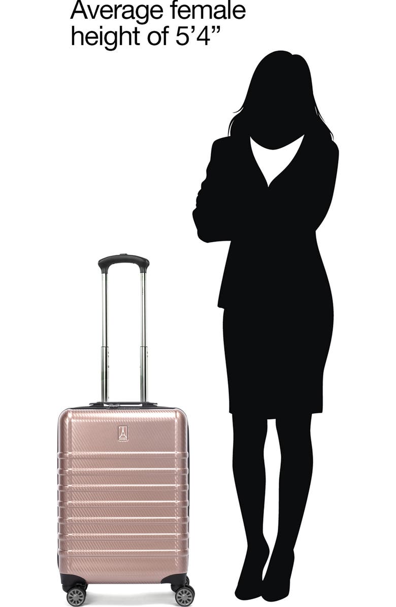 TRAVELPRO Rollmaster<sup>™</sup> Lite 20-Inch Expandable Carry-On Hardside Spinner Luggage, Alternate, color, Rose Carbon Fiber