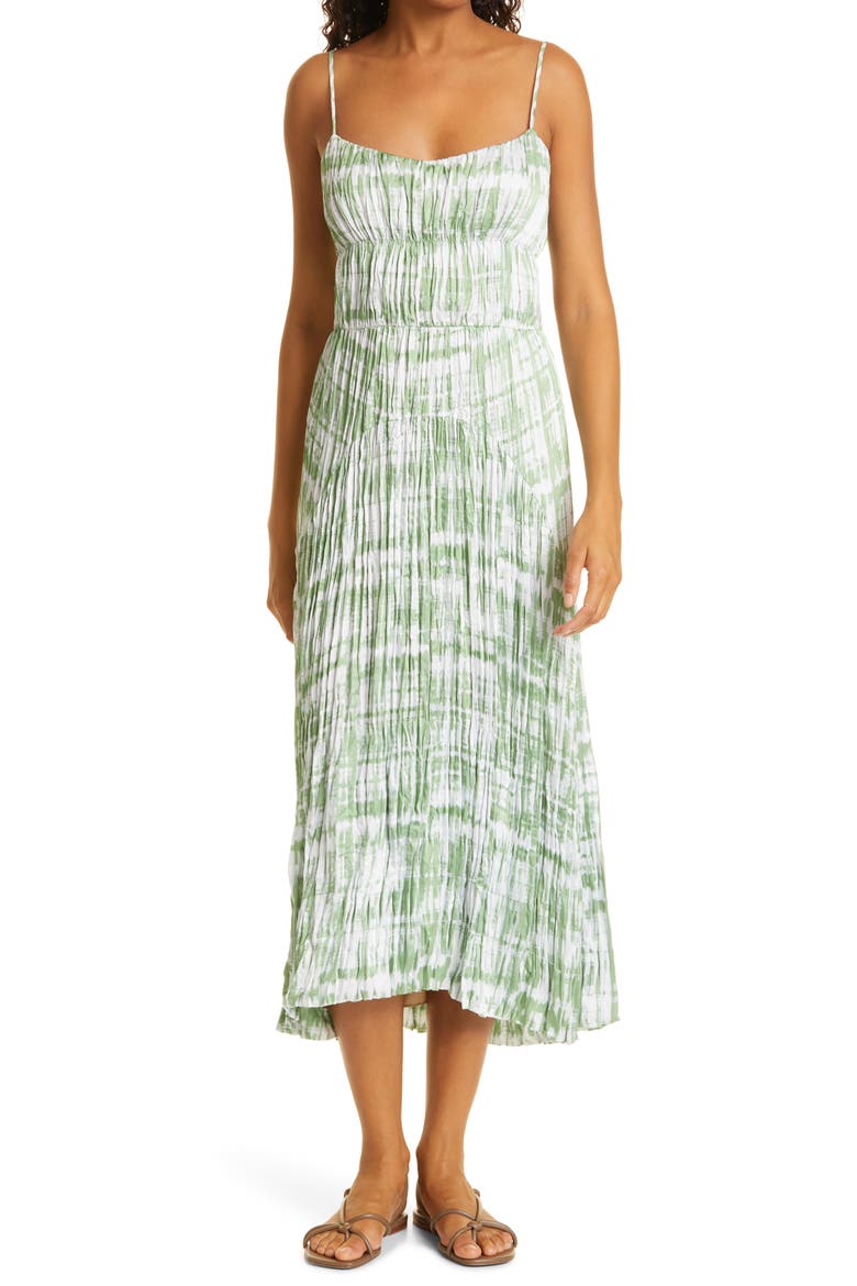 Tie Dye Crushed Cami Dress, Main, color, PISTACHIO
