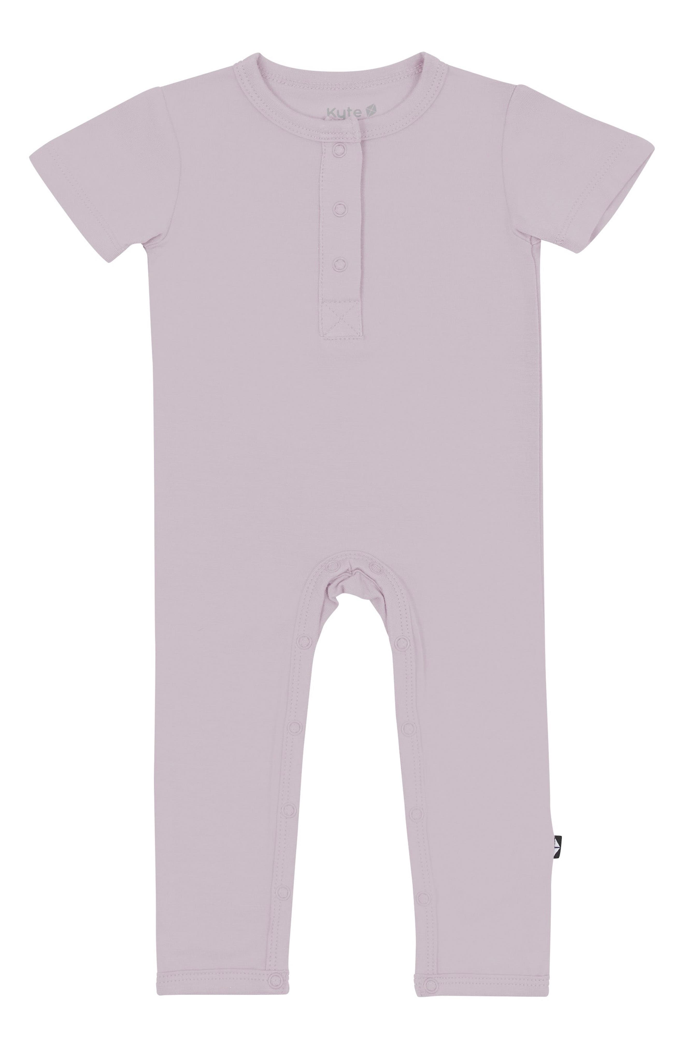 Kyte BABY Kids' Wisteria Short Sleeve Snap Romper