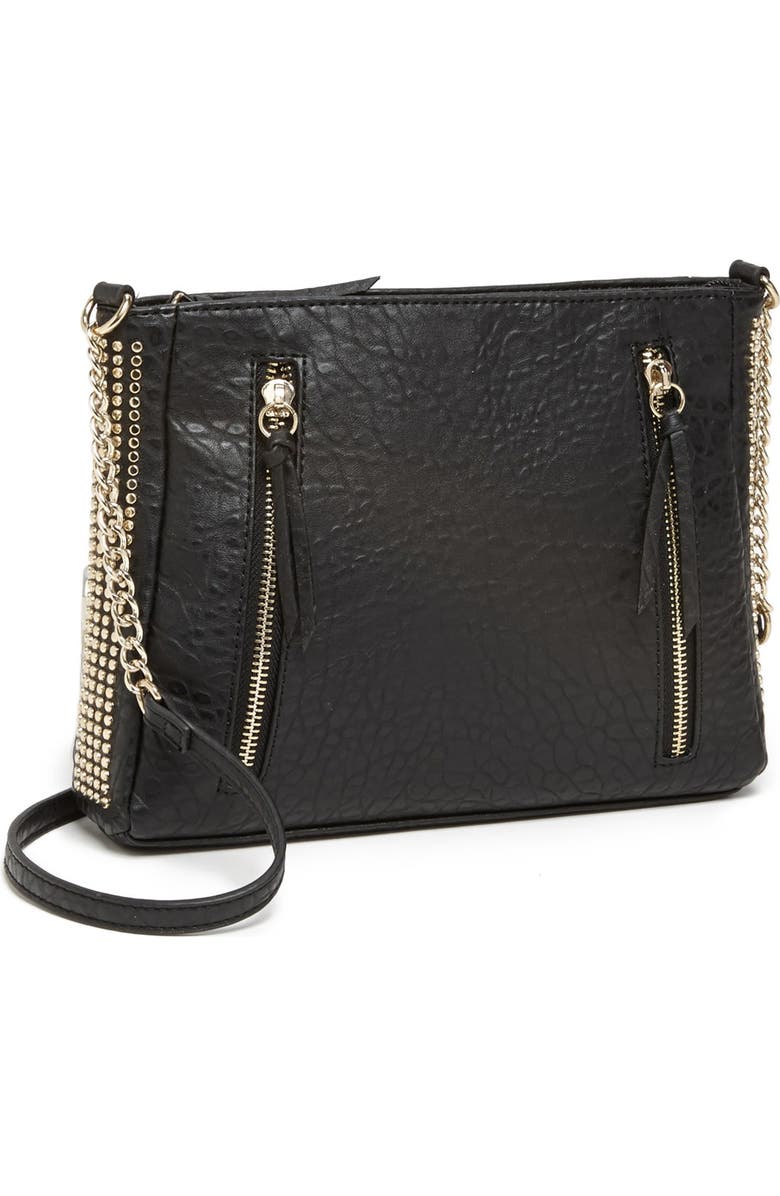 BP. Double Zip Studded Crossbody Bag, Main, color,