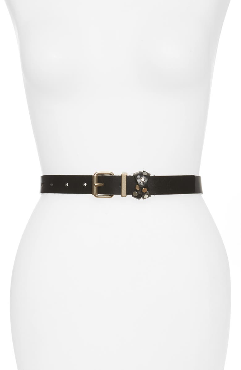 AllSaints Multi Loop Stud Detail Belt, Main, color, 