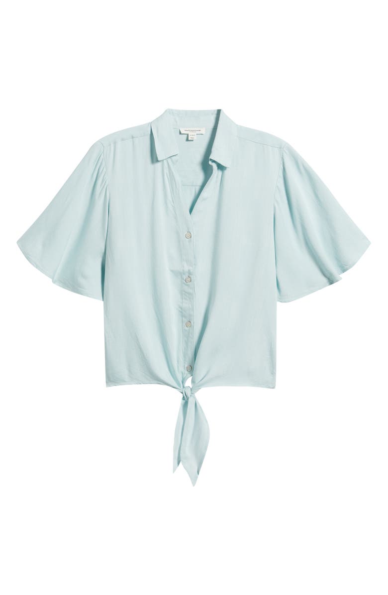 beachlunchlounge Roxanna Tie Hem Shirt, Main, color, 