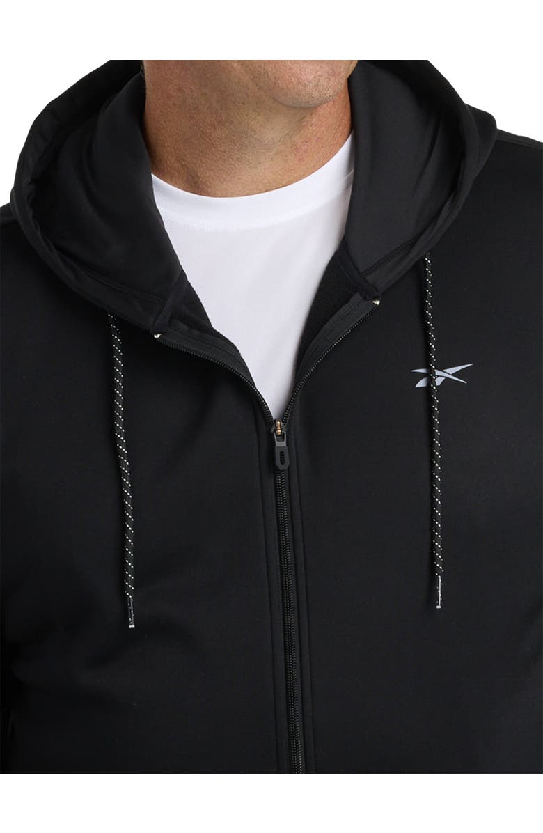 Reebok Performance Zip-Front Hoodie, Alternate, color, Black