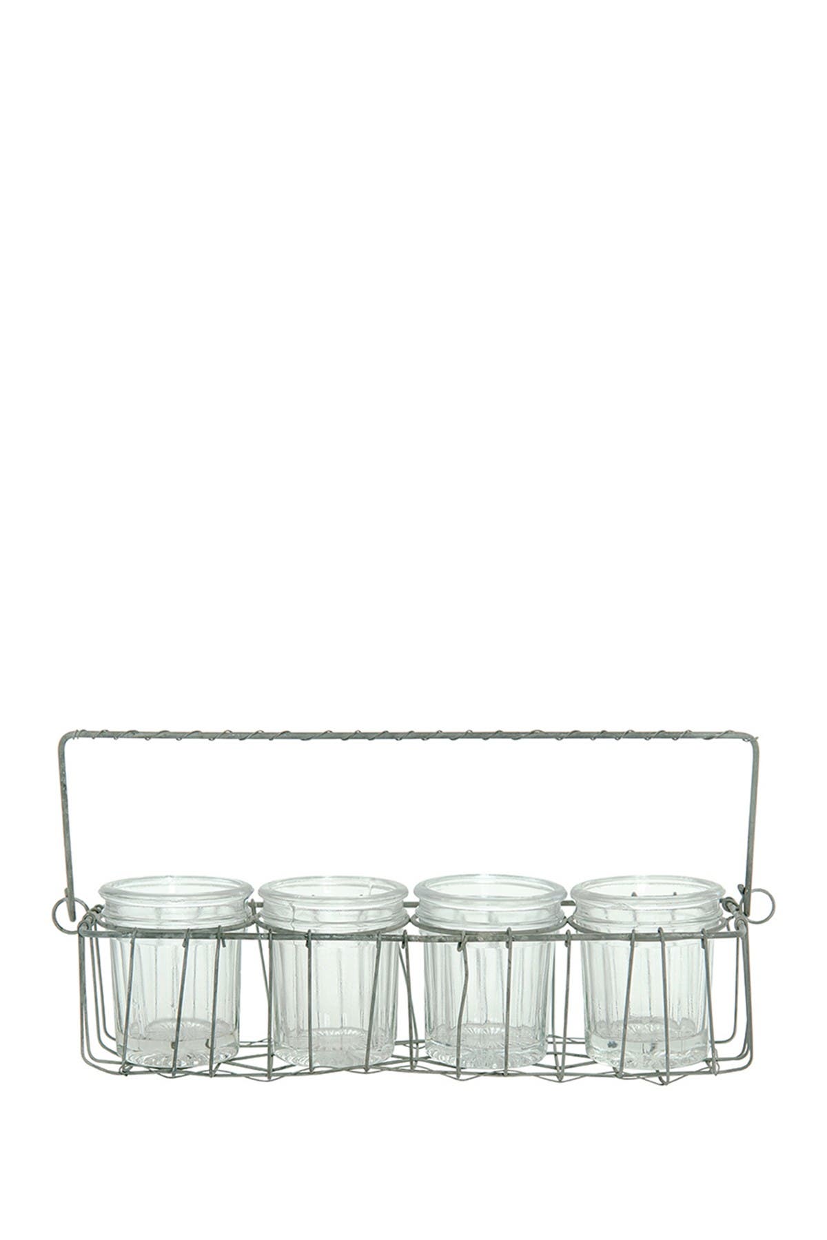 Creative Co-Op Clear 4 Glass Votive Wire Candle Holder | Nordstromrack