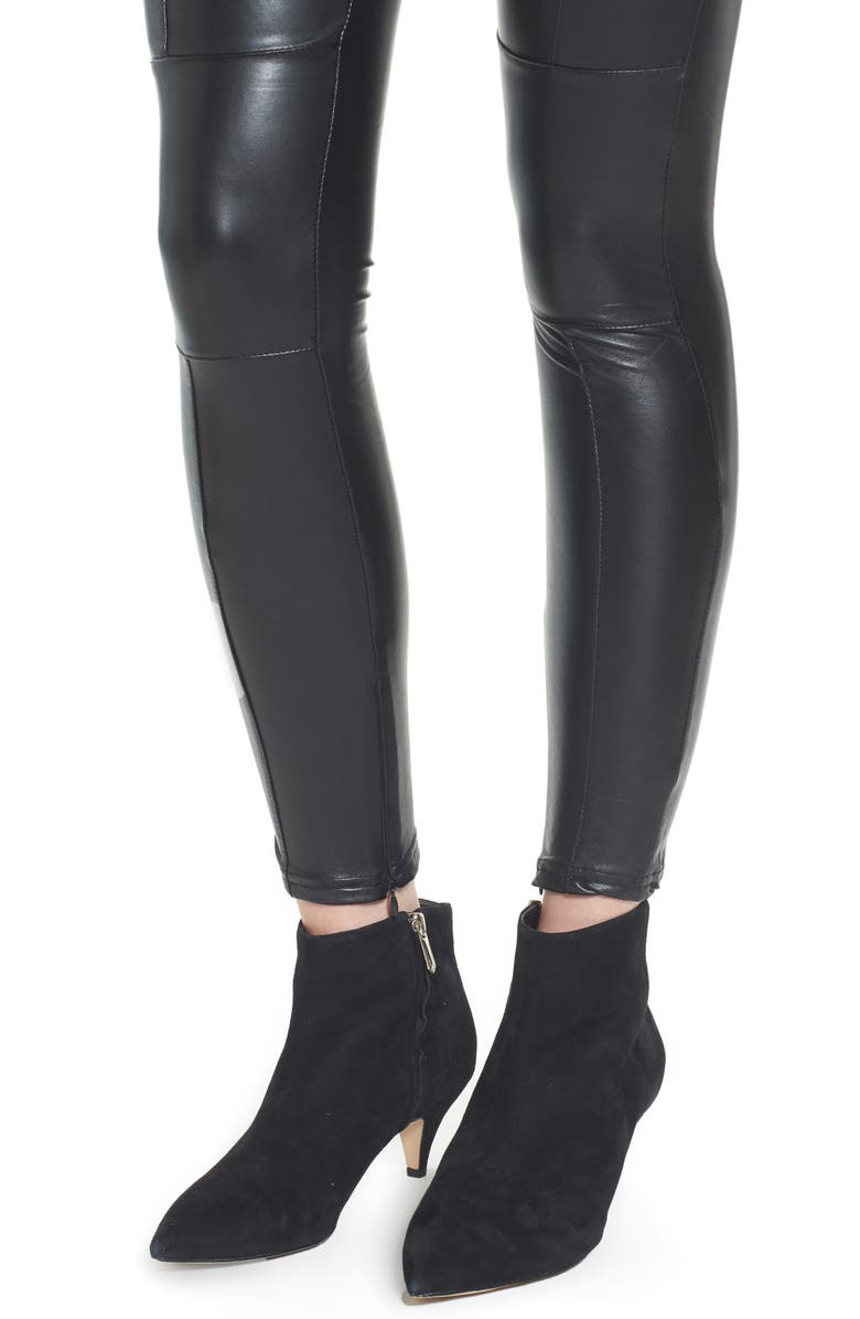 Bishop + Young Faux Leather Ankle Leggings, Alternate, color, 