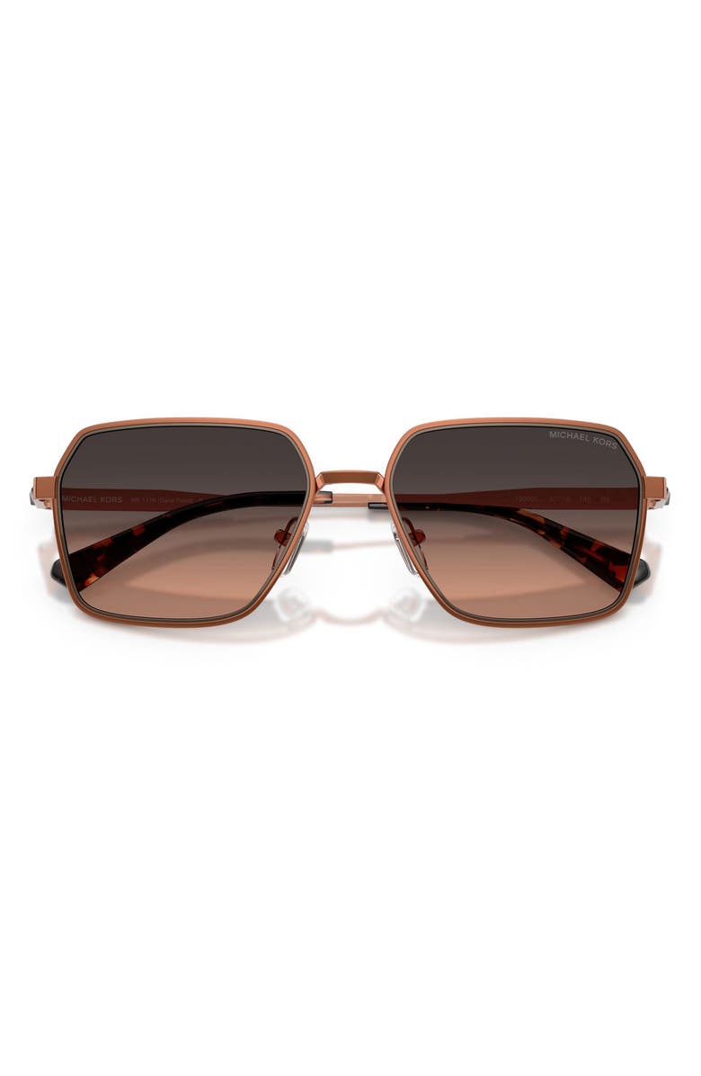 Michael Kors Dana Point 57mm Square Sunglasses, Alternate, color, Shiny Copper / Brown Gradient