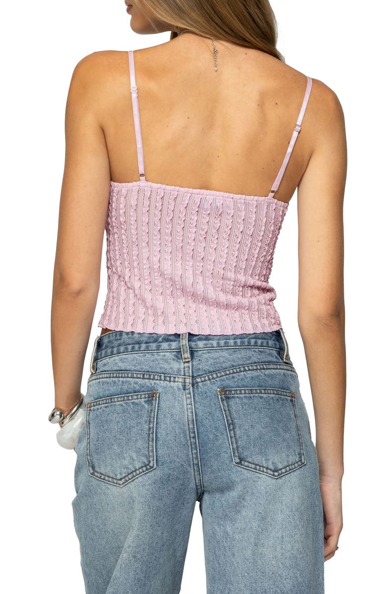 EDIKTED Aryah Ruffle Camisole, Alternate, color, Pink