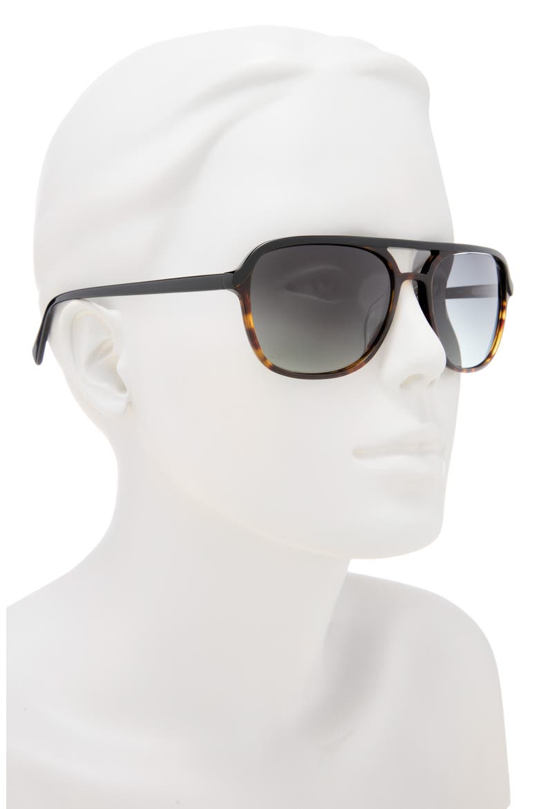 58mm Polarized Navigator Sunglasses, Alternate, color, TORTOISE/ BLACK