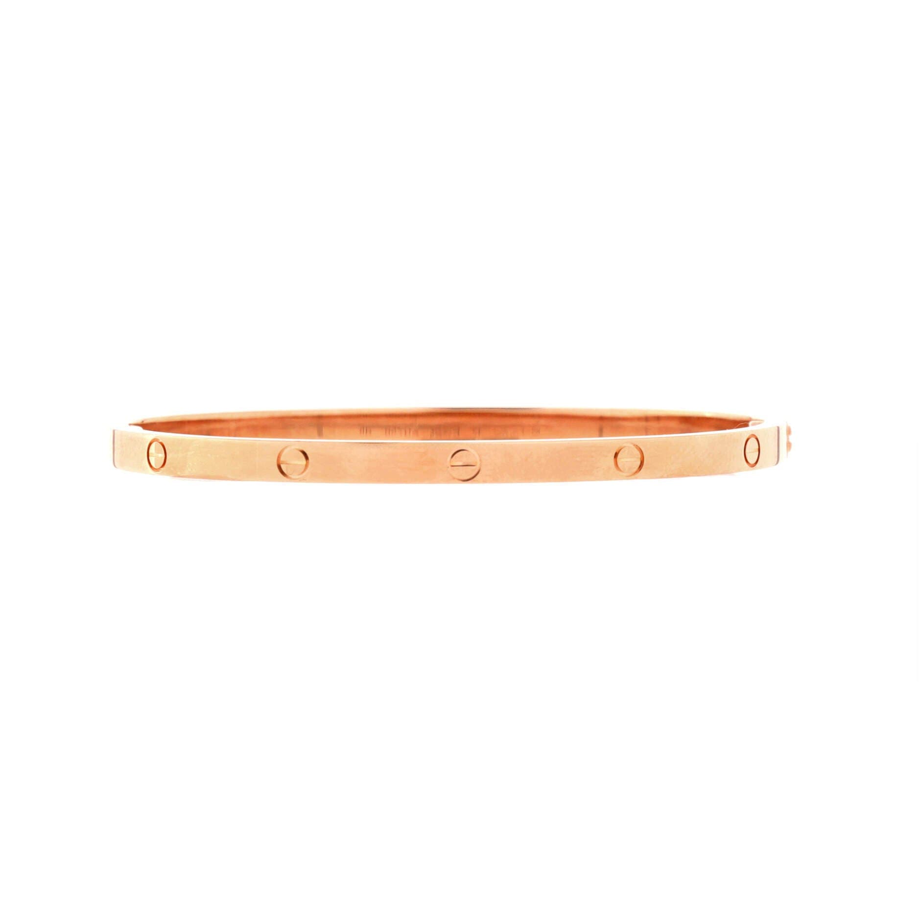 Love Bracelet 18K Rose Gold Small, Main, color, Metallic Gold