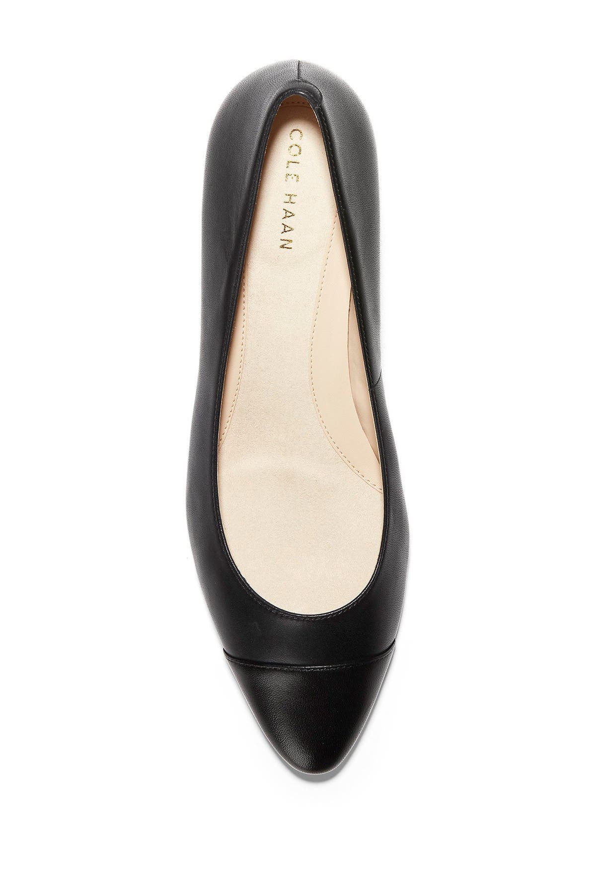 Cole Haan The Go-To Waterproof Block Heel Pump - Wide Width Available, Alternate, color, Black Leat
