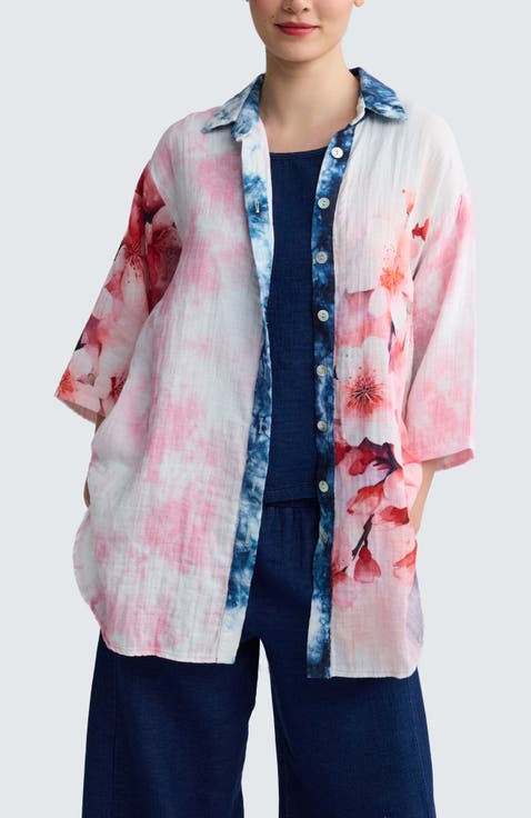 Rosalie Long Printed Muslin Shirt