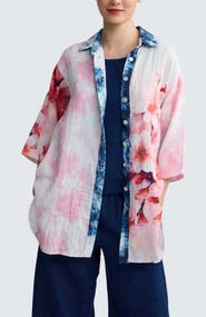 LUUKAA Rosalie Long Printed Muslin Shirt