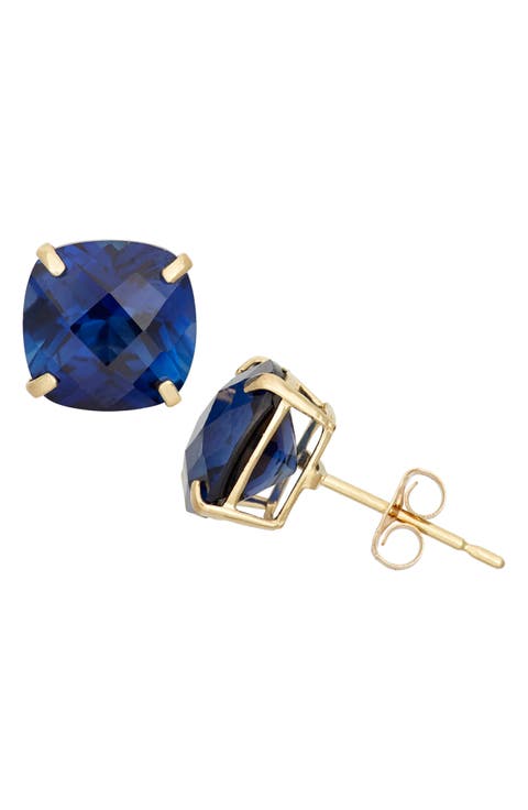 10K Gold Solitaire Stud Earrings