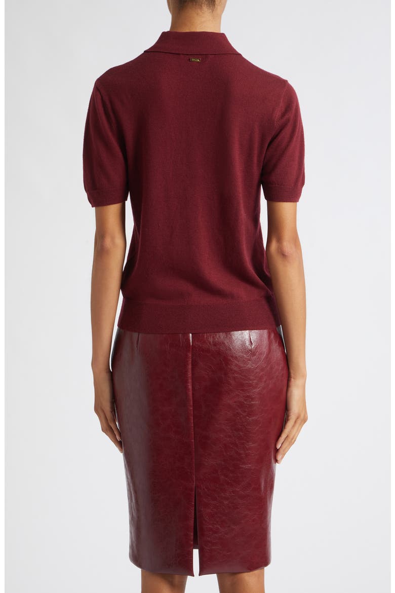 Rue Wool Short Sleeve Polo, Alternate, color, OXBLOOD