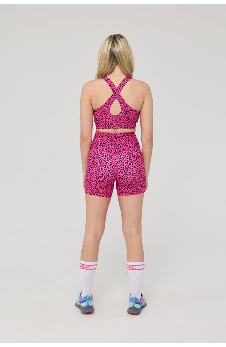 OOSC High Support Elite Crossback Sports Bra - Pink Leopard, Alternate, color, Pink Leopard