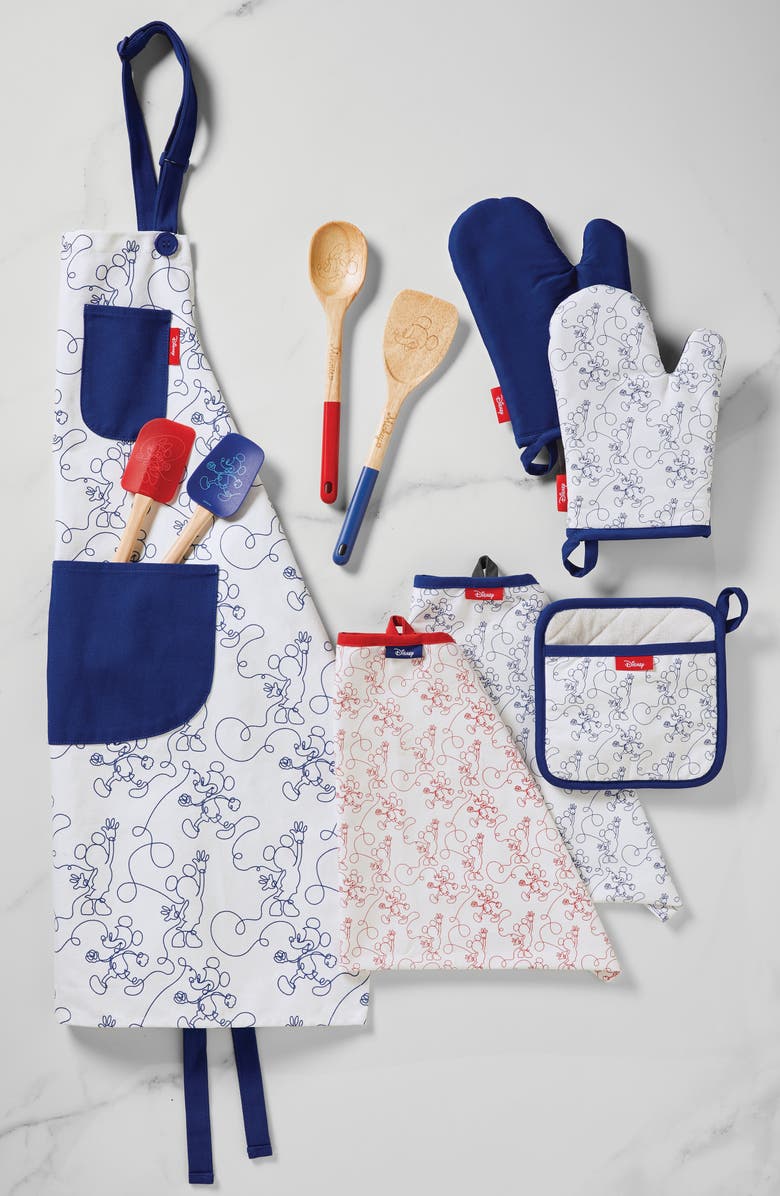 Disney Mickey Bin Voyage Apron, Alternate, color, Blue/ Red