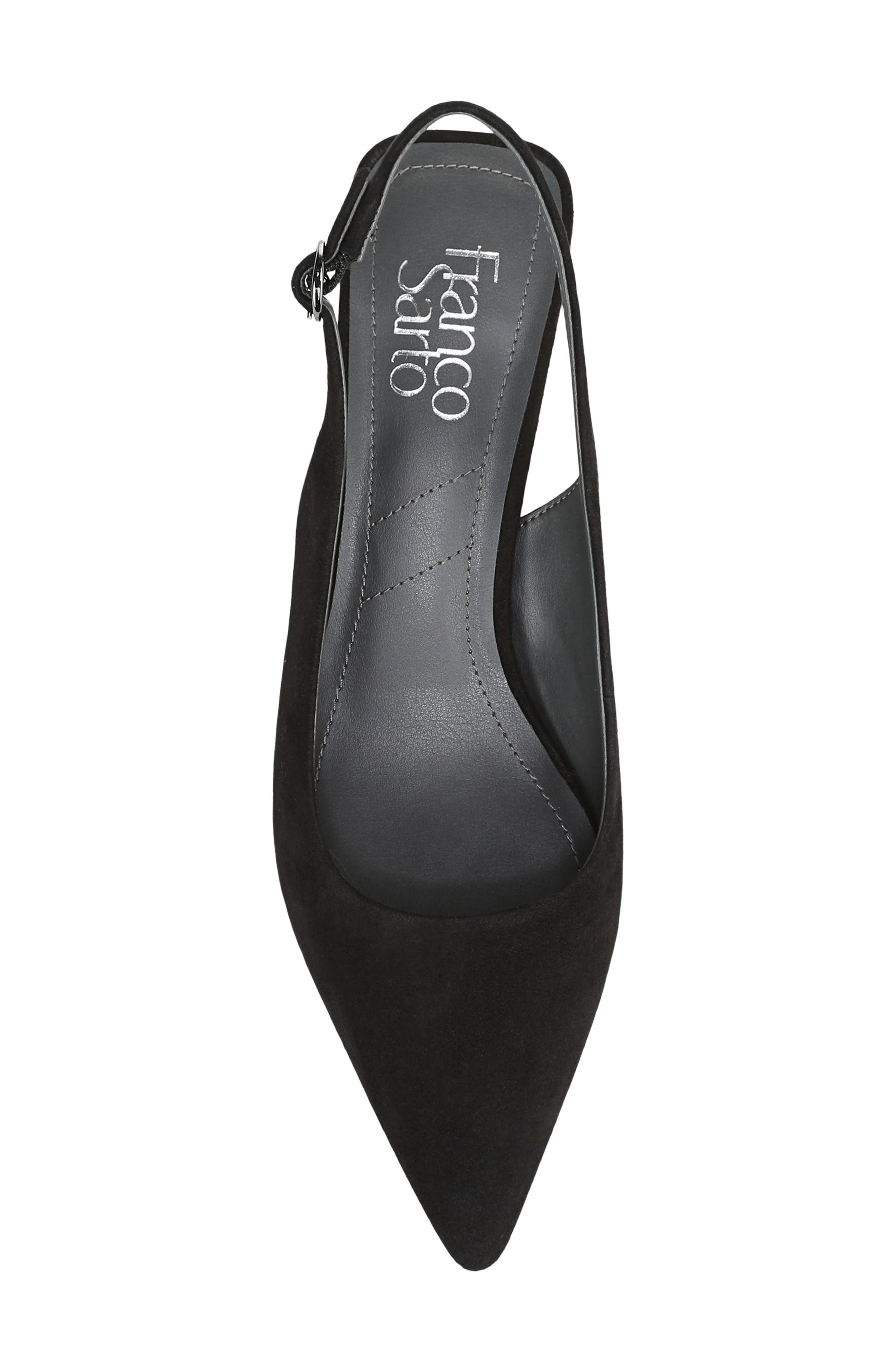 Franco Sarto Jaden Pointed Toe Slingback Pump, Alternate, color, Black