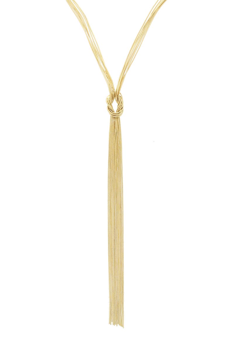 All Tied Up Necklace, Main, color, GOLD