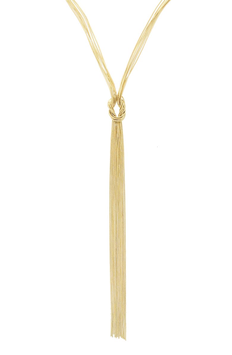 OLIVIA WELLES All Tied Up Necklace, Main, color, Gold