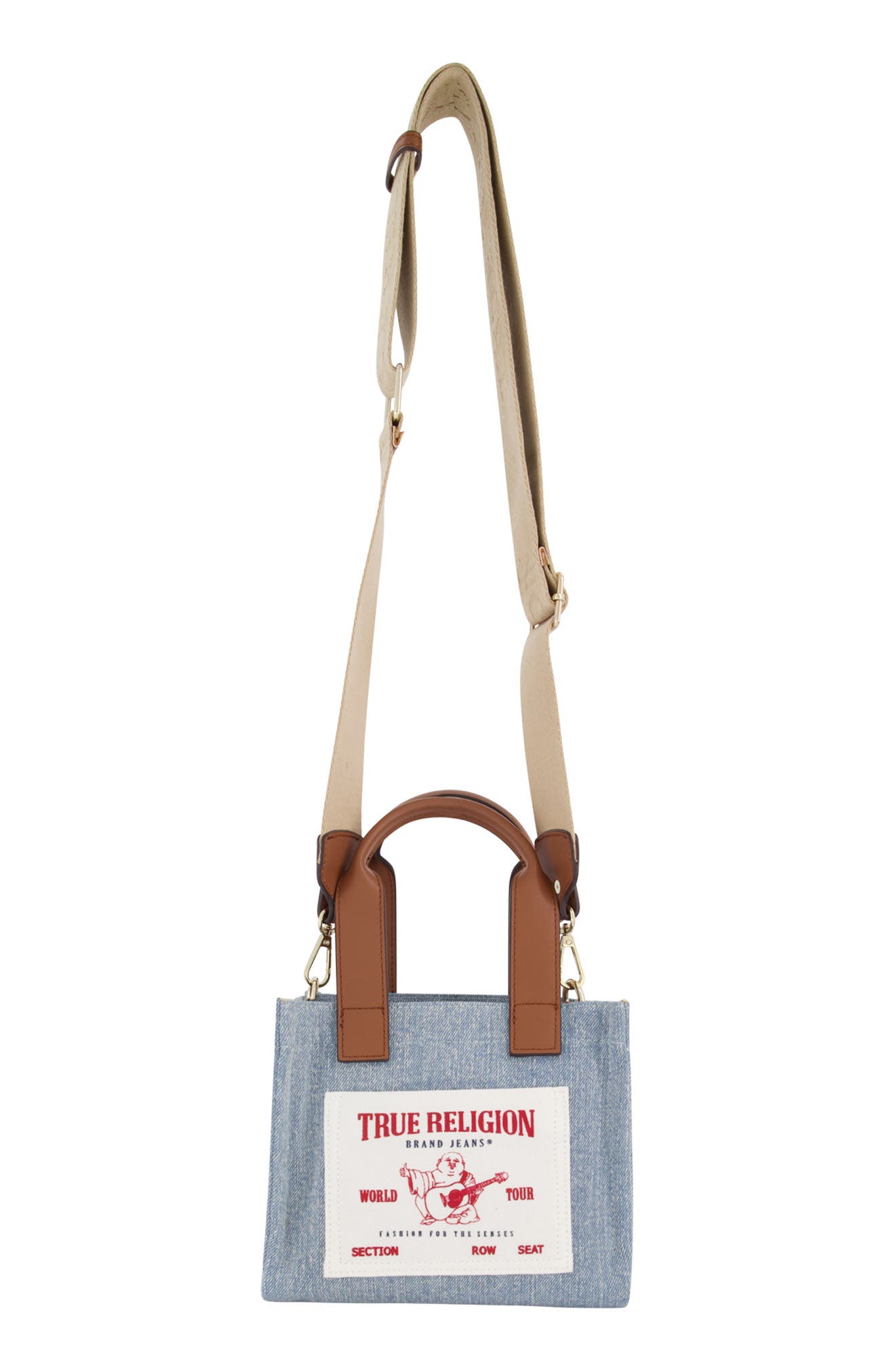 True Religion Canvas Mini Tote Bag, Alternate, color, Denim