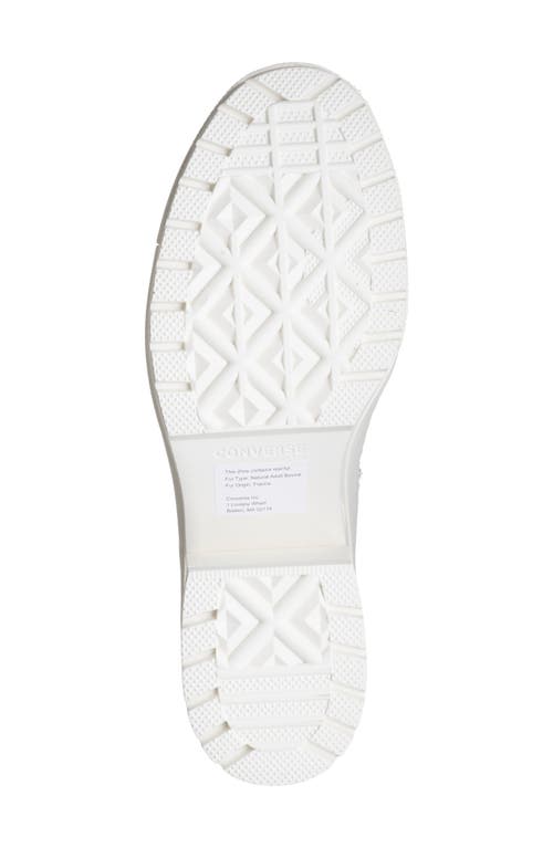 Converse Chuck 70 De Luxe Block Heel Sneaker In Warm Clay/egret Calf Hair