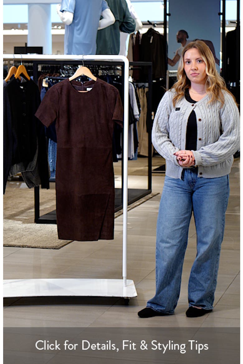 Short Sleeve Suede Dress video