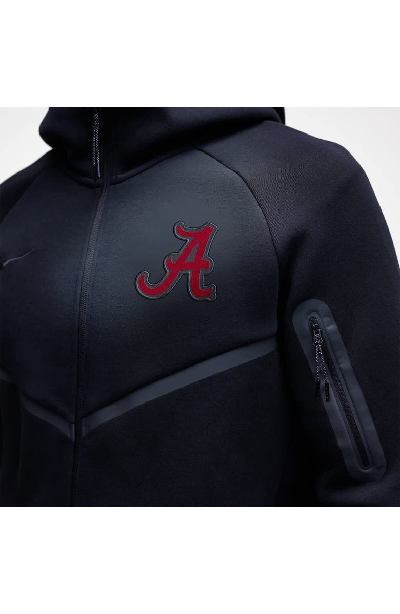 Nike Men's Nike Black Alabama Crimson Tide Tech Fleece Full-Zip Windrunner Hoodie, Alternate, color, Black