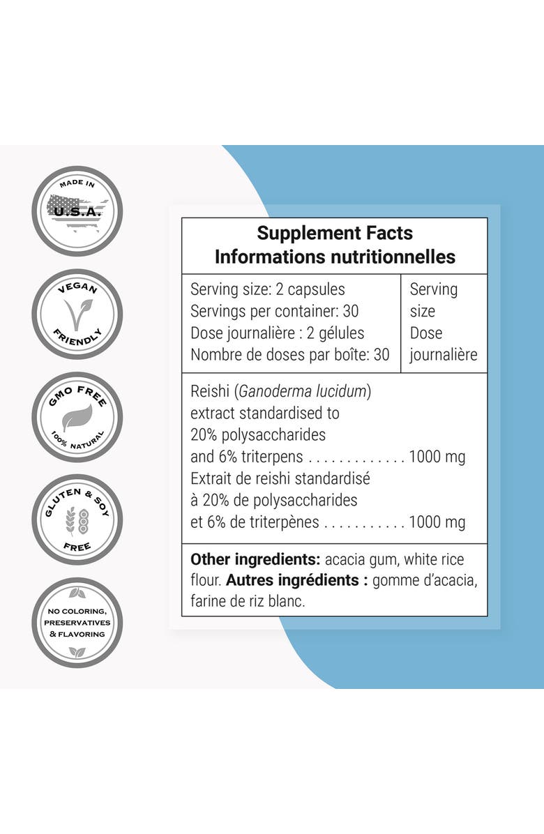 SuperSmart Reishi Extract 1000mg, Alternate, color, NO COLOR
