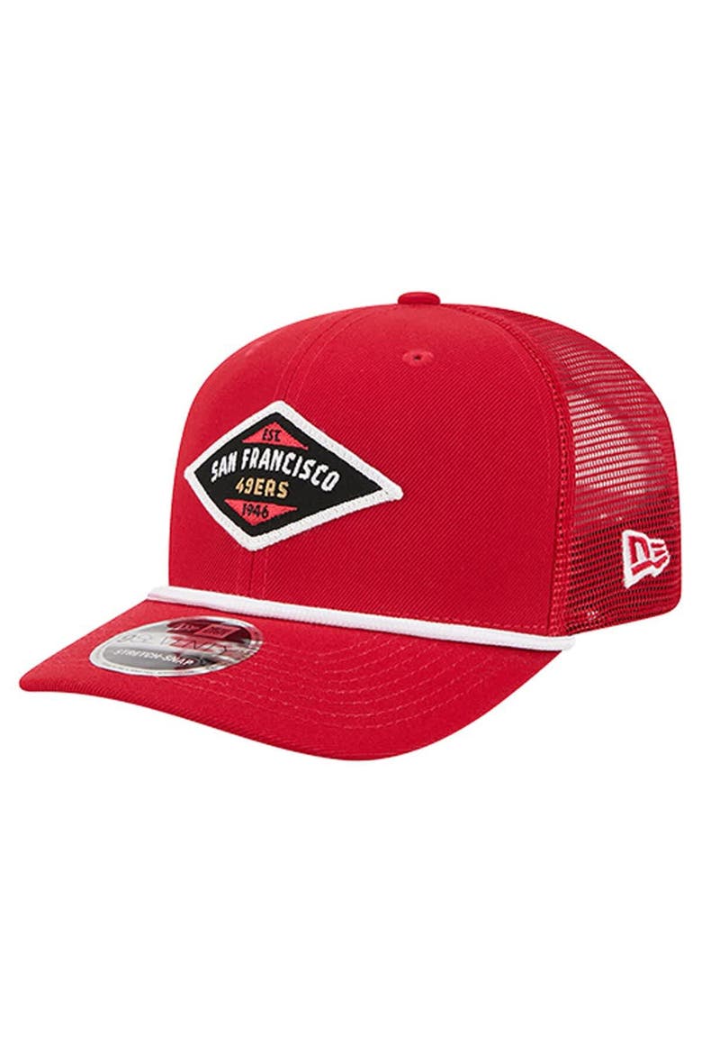 Men's New Era  Scarlet San Francisco 49ers Team 9SEVENTY Adjustable Hat, Main, color, Scarlet