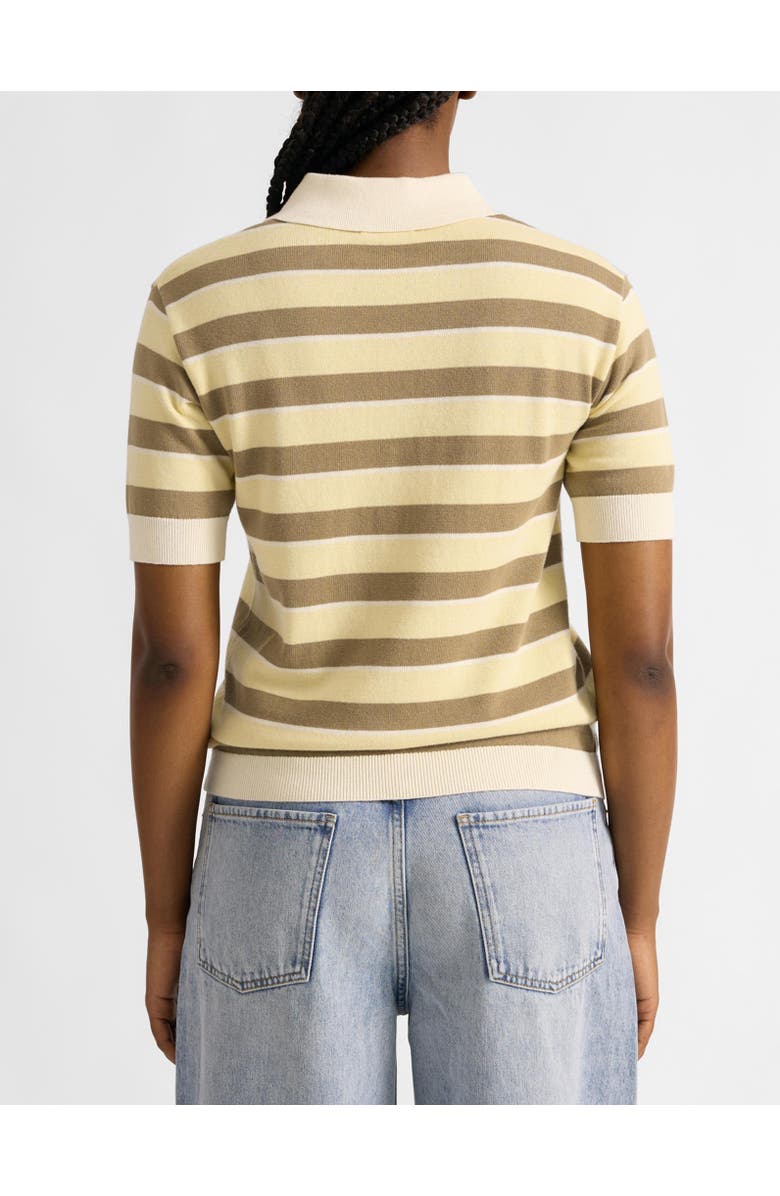 Albaray Stripe Short Sleeve Polo Shirt, Alternate, color, Lemon