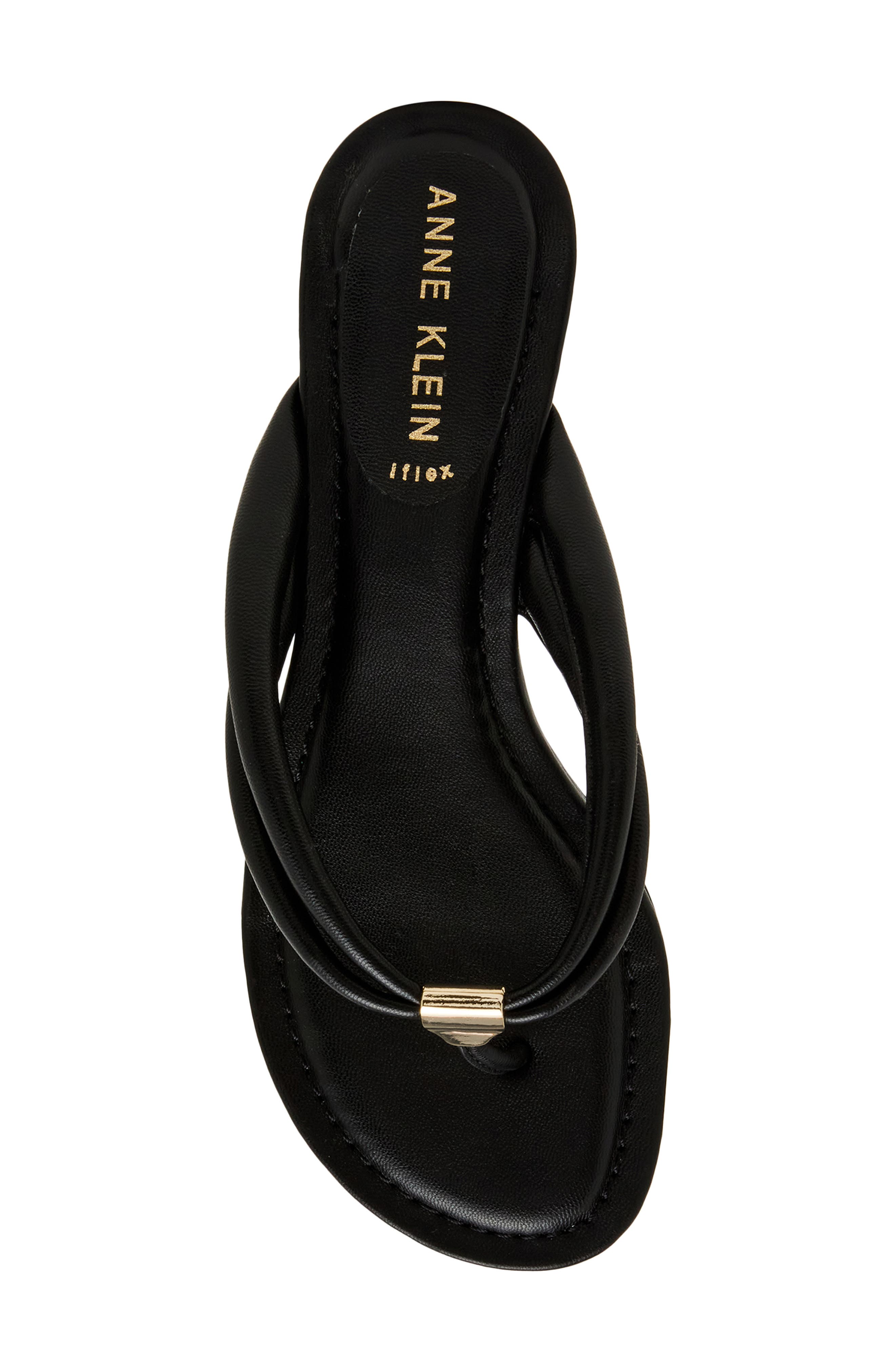 Anne Klein Bari Wedge Sandal, Alternate, color, Black