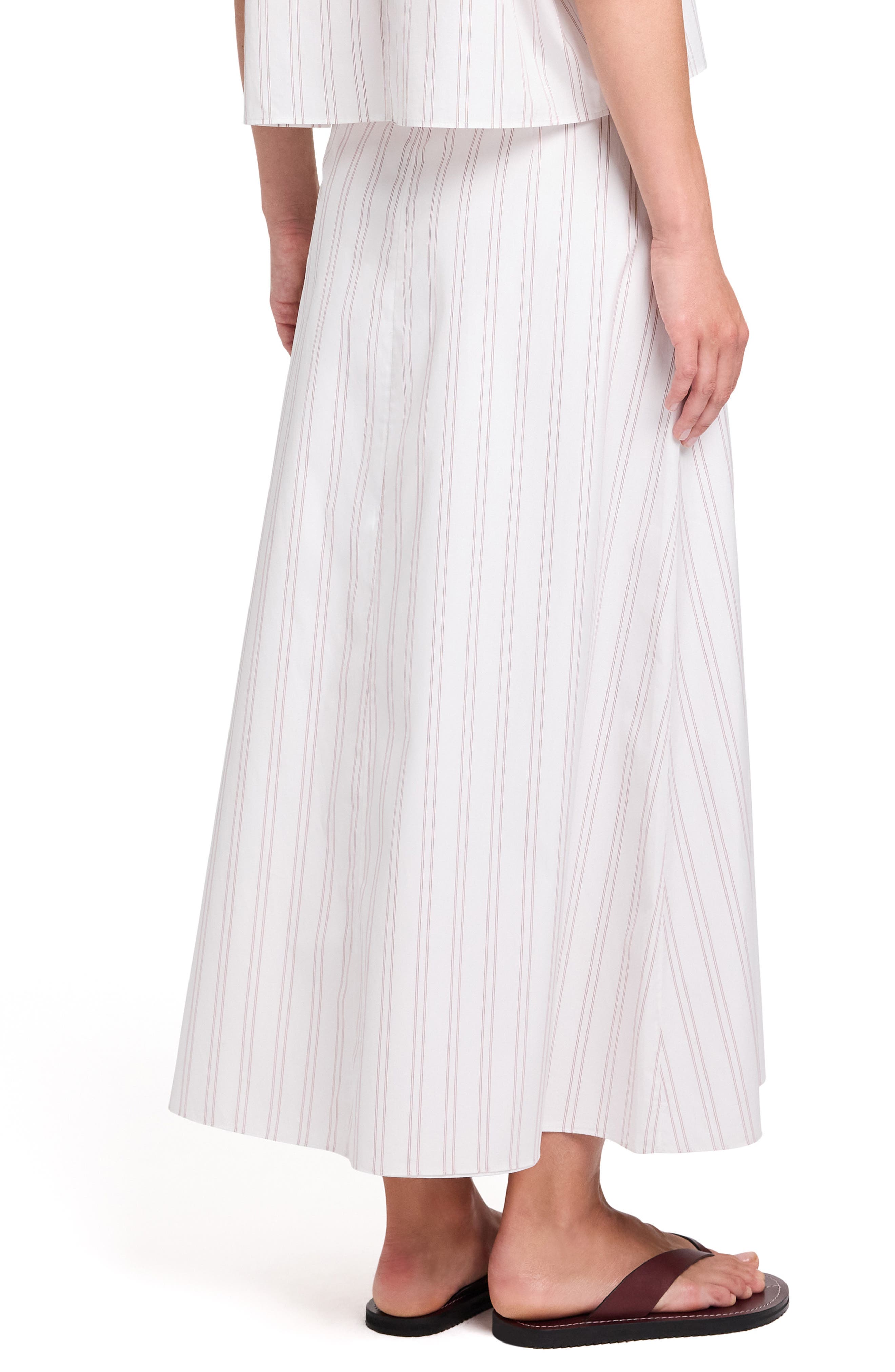 Stripe Cotton A-Line Skirt - image 2