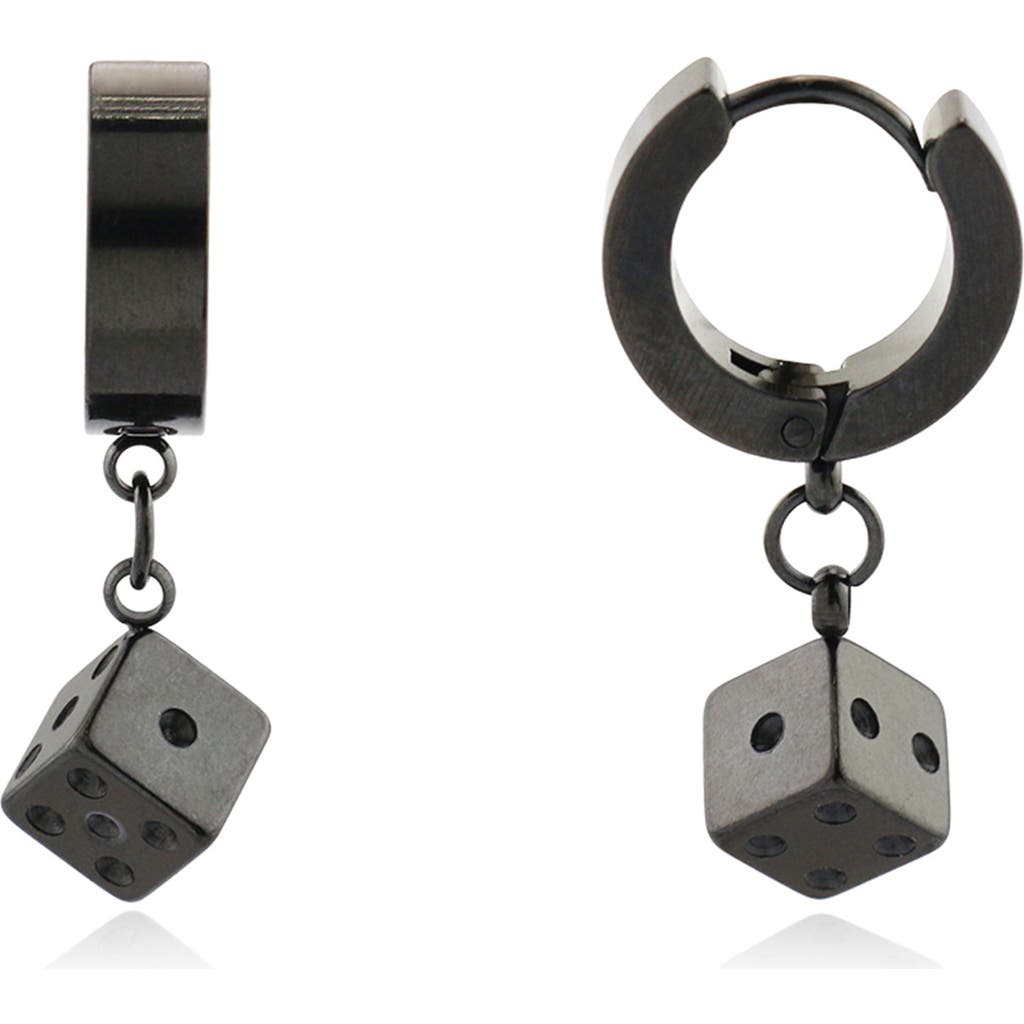 Rebl Gender Inclusive Dice Huggie Hoop Earrings