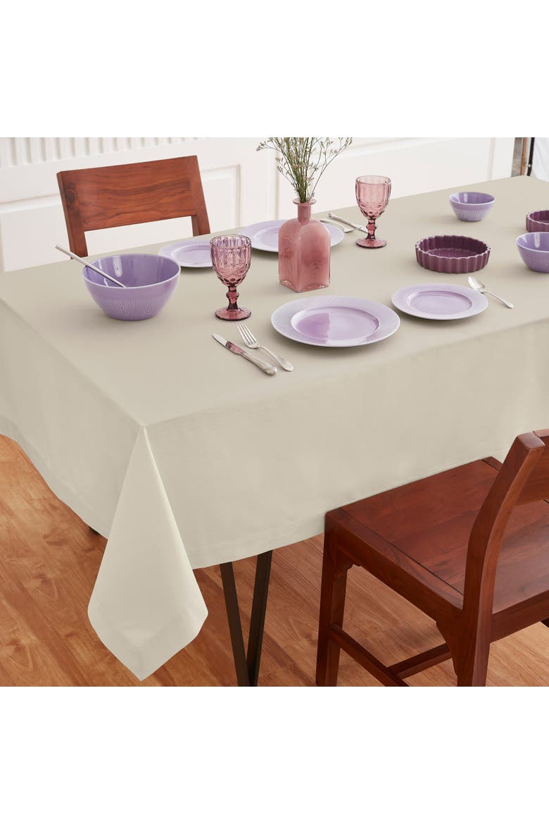 Cotton Linen Plain Tablecloth - Dru, Alternate, color, Linen