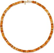 EF Collection Amber Aventurine Rondelle Necklace