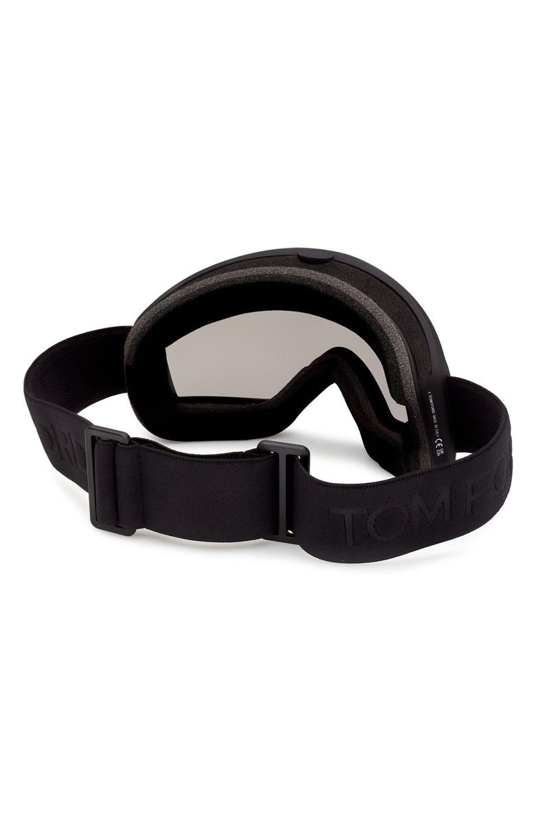 TOM FORD Mirrored Ski Mask, Alternate, color, Matte Black / Blue Mirror Lens