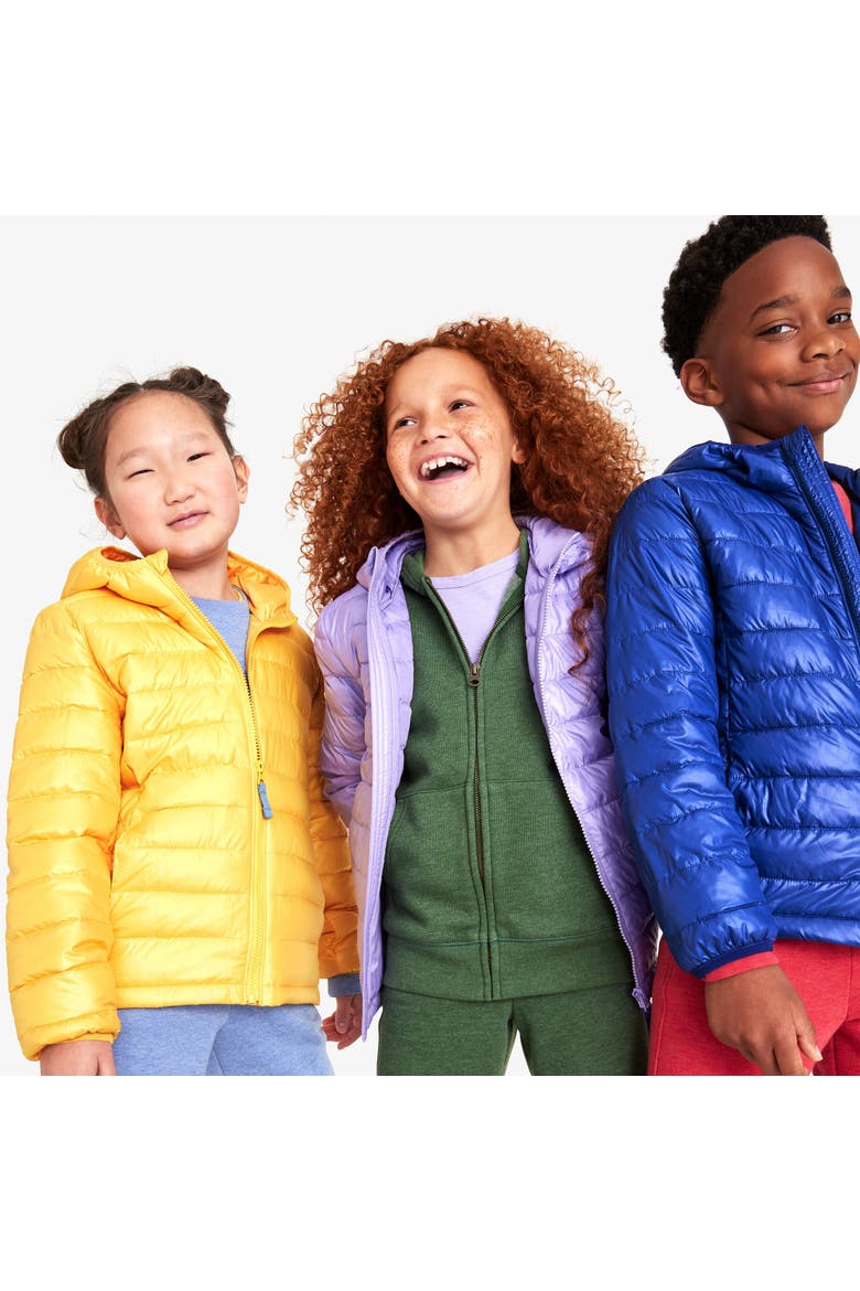 Kids Lightweight Puffer Jacket, Alternate, color, Mustard