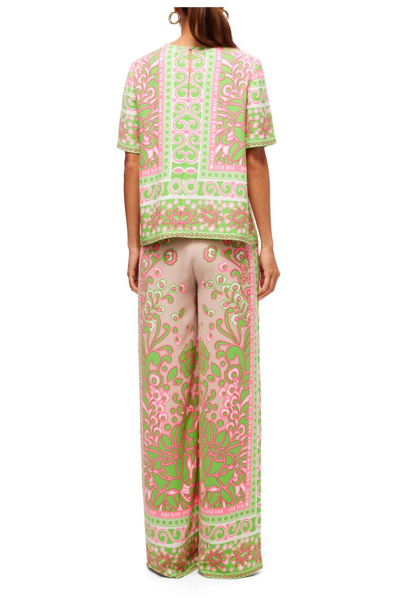 Trina Turk Short Sleeve Printed Riggs Top, Alternate, color, 