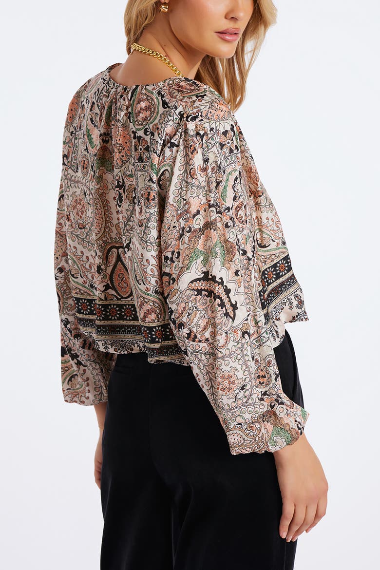 Maude Bubble Sleeve Top, Alternate, color, Chelsea Print