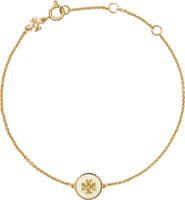 Tory Burch Kira Enamel Pendant Chain Bracelet