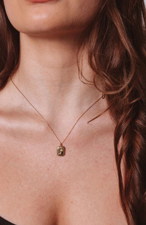 Set & Stones Audrey Birth Flower Pendant Necklace In Gold
