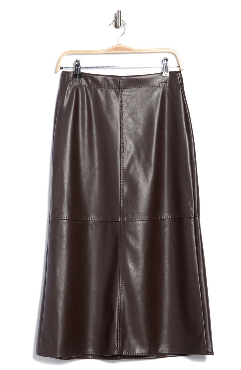 Faux Leather A-Line Skirt