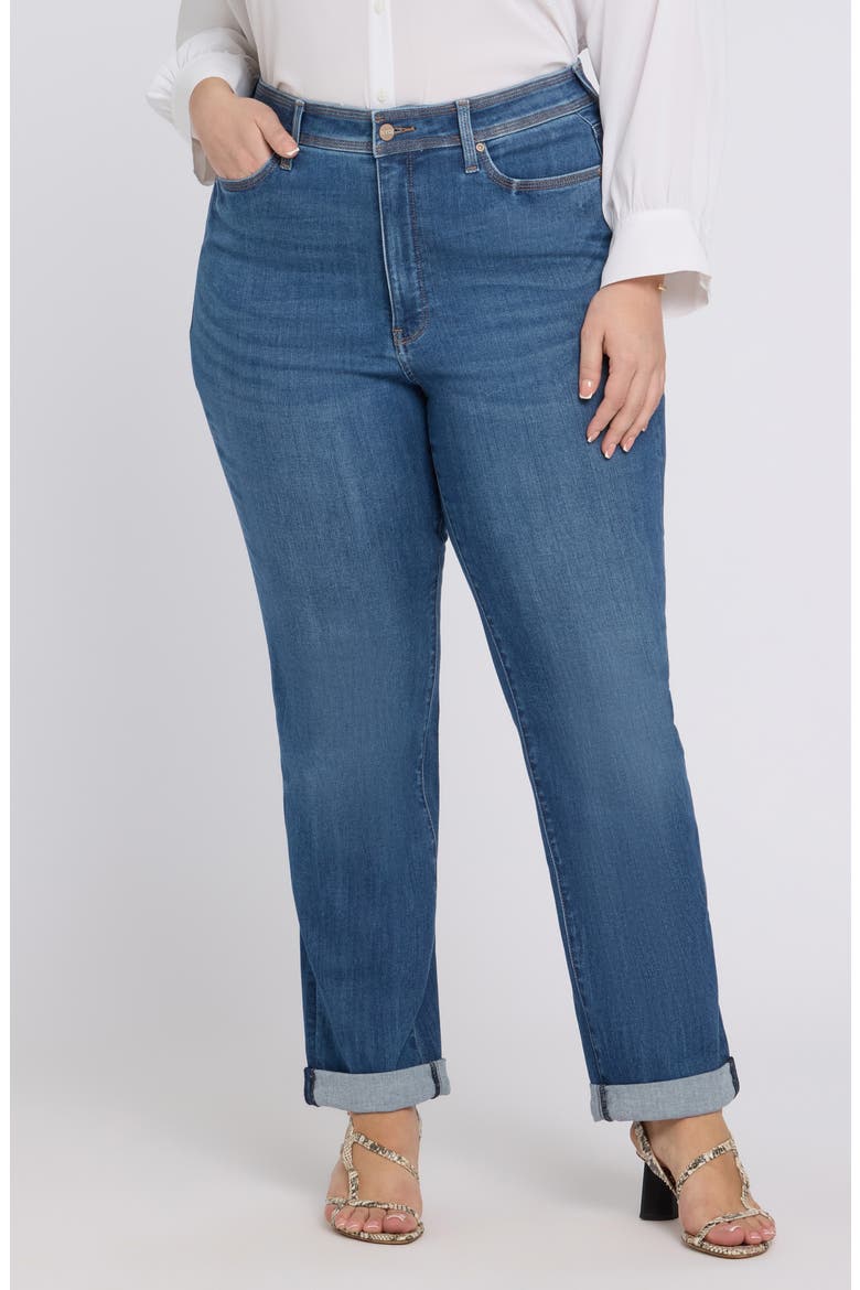Marilyn Cuffed Straight Leg Jeans, Main, color, WILD RIVER