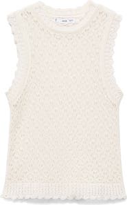 MANGO Open Stitch Sweater Tank